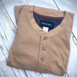 Stone Creek Tan/brown long sleeve men’s shirt